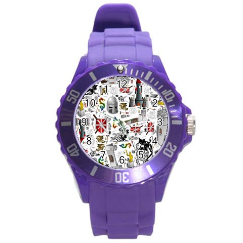 Medieval Mash Up Plastic Sport Watch (Large) from ArtsNow.com Front