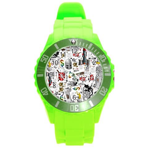 Medieval Mash Up Plastic Sport Watch (Large) from ArtsNow.com Front