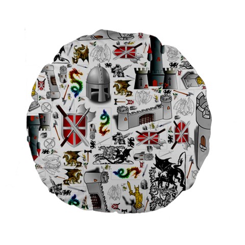 Medieval Mash Up 15  Premium Round Cushion  from ArtsNow.com Back