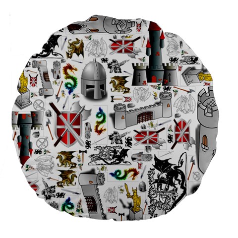 Medieval Mash Up 18  Premium Round Cushion  from ArtsNow.com Back