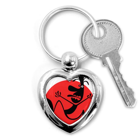 Running Man Key Chain (Heart) from ArtsNow.com Front