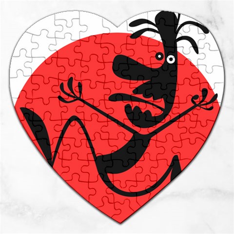 Running Man Jigsaw Puzzle (Heart) from ArtsNow.com Front