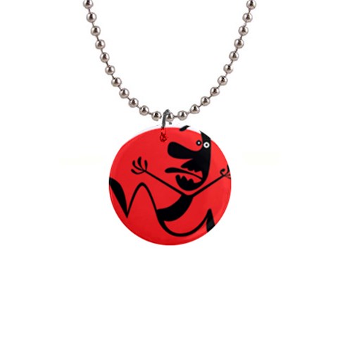 Running Man Button Necklace from ArtsNow.com Front