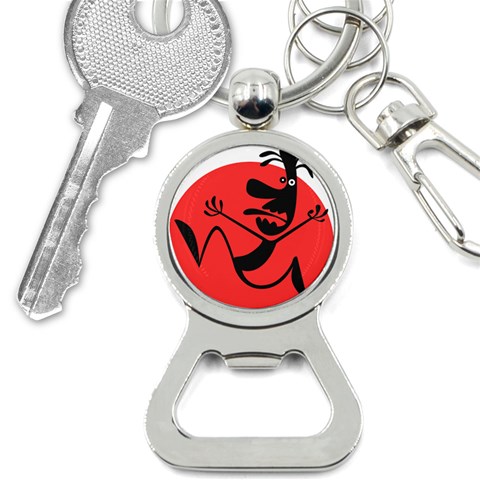 Running Man Bottle Opener Key Chain from ArtsNow.com Front