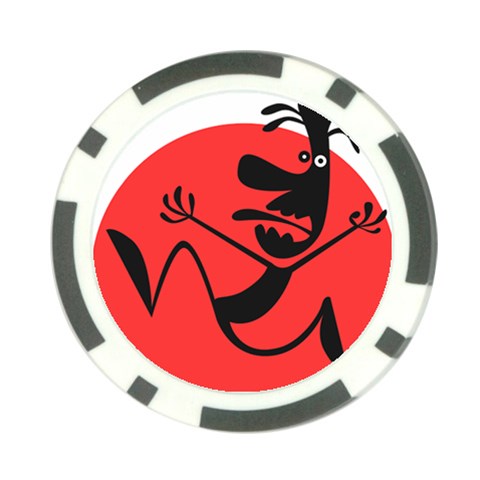 Running Man Poker Chip from ArtsNow.com Front