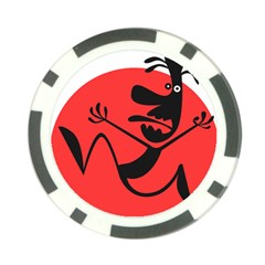 Running Man Poker Chip from ArtsNow.com Front