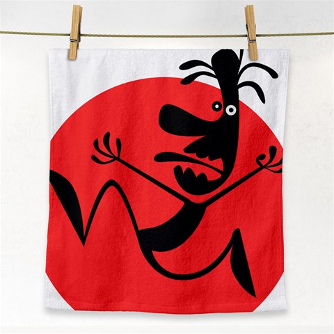 Running Man Face Towel from ArtsNow.com Front