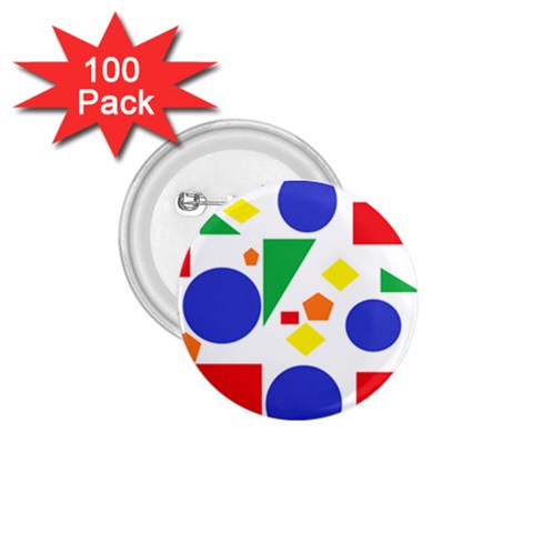 Random Geometrics 1.75  Button (100 pack) from ArtsNow.com Front