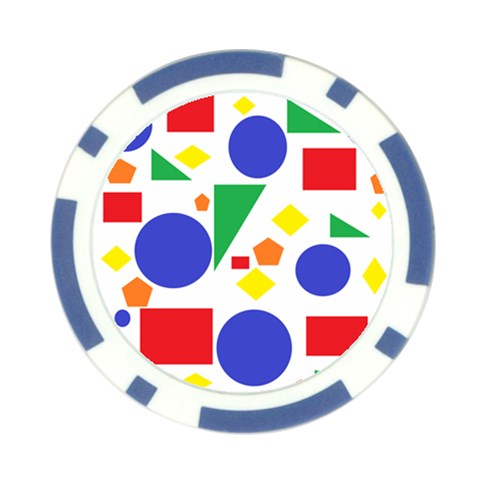 Random Geometrics Poker Chip (10 Pack) from ArtsNow.com Front