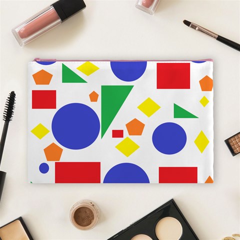 Random Geometrics Cosmetic Bag (Large) from ArtsNow.com Front