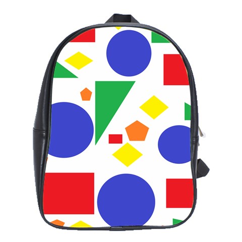 Random Geometrics School Bag (XL) from ArtsNow.com Front