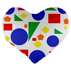 Random Geometrics 19  Premium Heart Shape Cushion from ArtsNow.com Back