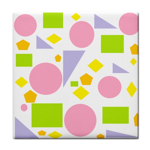 Spring Geometrics Ceramic Tile from ArtsNow.com Front