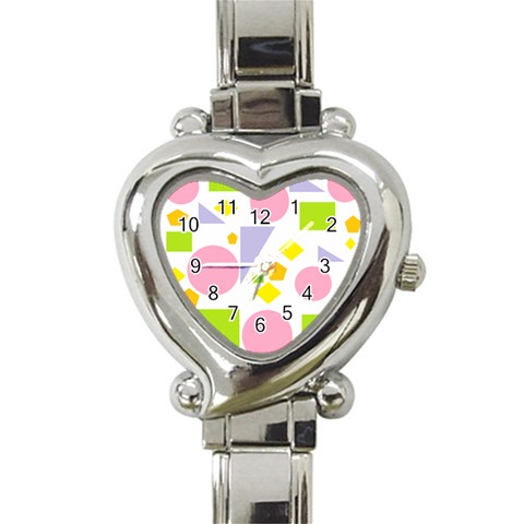 Spring Geometrics Heart Italian Charm Watch  from ArtsNow.com Front