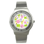 Spring Geometrics Stainless Steel Watch (Slim)