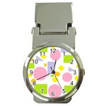 Spring Geometrics Money Clip with Watch