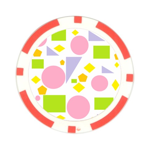 Spring Geometrics Poker Chip from ArtsNow.com Front