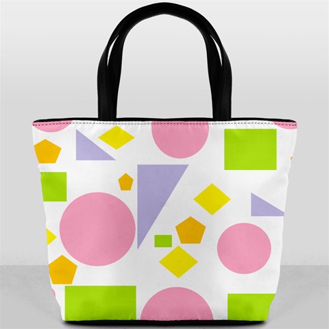 Spring Geometrics Bucket Handbag from ArtsNow.com Back