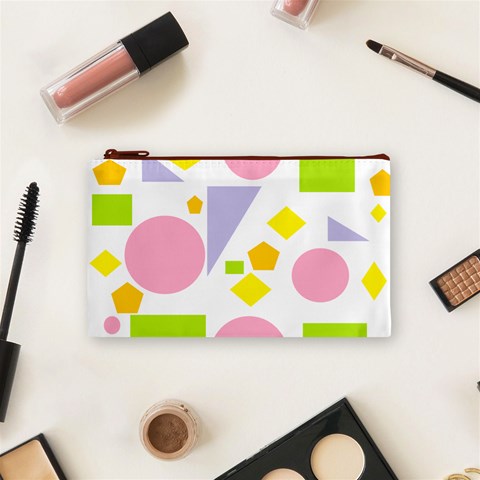 Spring Geometrics Cosmetic Bag (Small) from ArtsNow.com Front