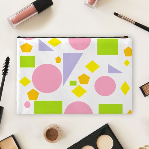 Spring Geometrics Cosmetic Bag (Large) from ArtsNow.com Back