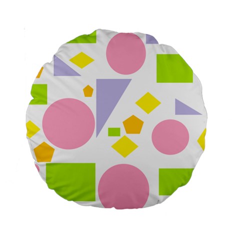 Spring Geometrics 15  Premium Round Cushion  from ArtsNow.com Back