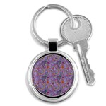 Purple Paisley Key Chain (Round)