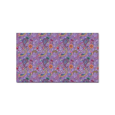 Purple Paisley Sticker (Rectangle) from ArtsNow.com Front