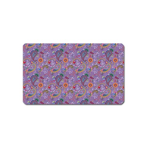 Purple Paisley Magnet (Name Card) from ArtsNow.com Front