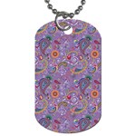 Purple Paisley Dog Tag (Two-sided) 