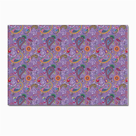 Purple Paisley Postcards 5  x 7  (10 Pack) from ArtsNow.com Front