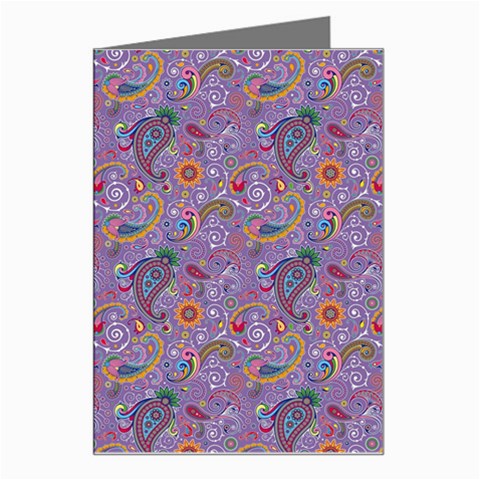 Purple Paisley Greeting Card from ArtsNow.com Left