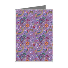 Purple Paisley Mini Greeting Card (8 Pack) from ArtsNow.com Right