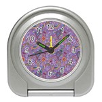 Purple Paisley Desk Alarm Clock