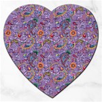 Purple Paisley Jigsaw Puzzle (Heart)