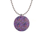 Purple Paisley Button Necklace