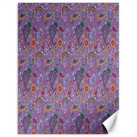 Purple Paisley Canvas 12  x 16  (Unframed) from ArtsNow.com 11.86 x15.41  Canvas - 1