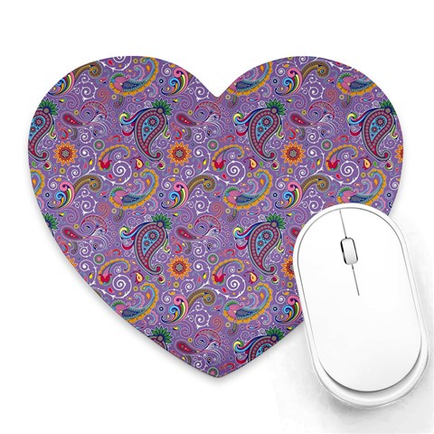 Purple Paisley Mouse Pad (Heart) from ArtsNow.com Front