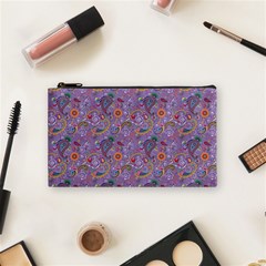 Purple Paisley Cosmetic Bag (Small) from ArtsNow.com Front