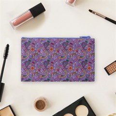 Purple Paisley Cosmetic Bag (Small) from ArtsNow.com Back