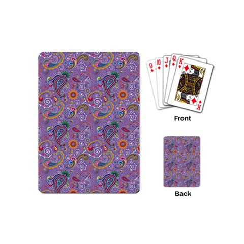 Purple Paisley Playing Cards (Mini) from ArtsNow.com Back