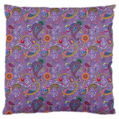 Purple Paisley Large Cushion Case (Two Sided)  from ArtsNow.com Front