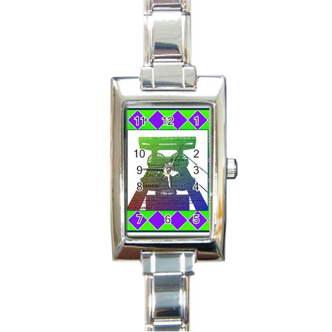 Mine Rectangular Italian Charm Watch from ArtsNow.com Front