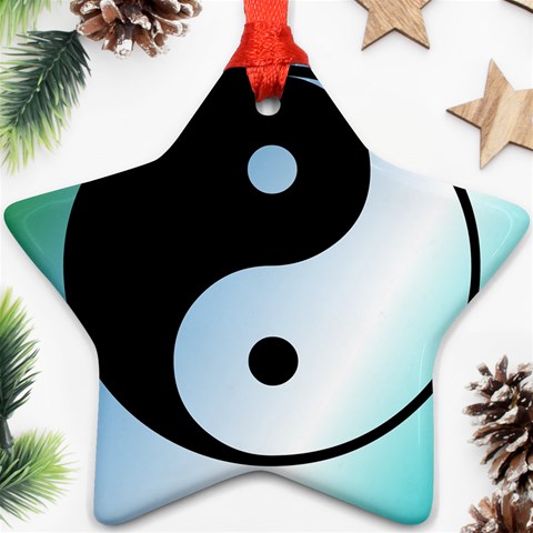 Ying Yang  Star Ornament from ArtsNow.com Front