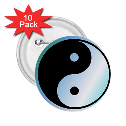 Ying Yang  2.25  Button (10 pack) from ArtsNow.com Front