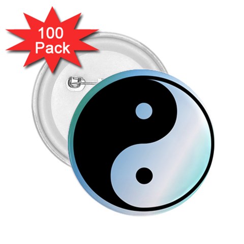 Ying Yang  2.25  Button (100 pack) from ArtsNow.com Front