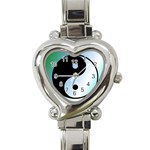 Ying Yang  Heart Italian Charm Watch 