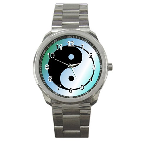 Ying Yang  Sport Metal Watch from ArtsNow.com Front