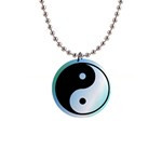 Ying Yang  Button Necklace