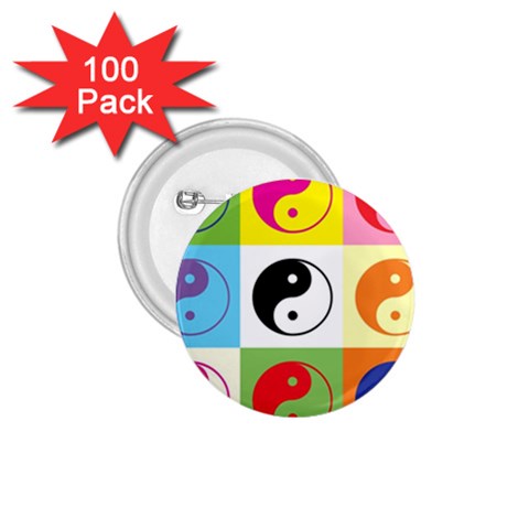 Ying Yang   1.75  Button (100 pack) from ArtsNow.com Front