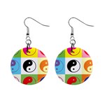 Ying Yang   Mini Button Earrings